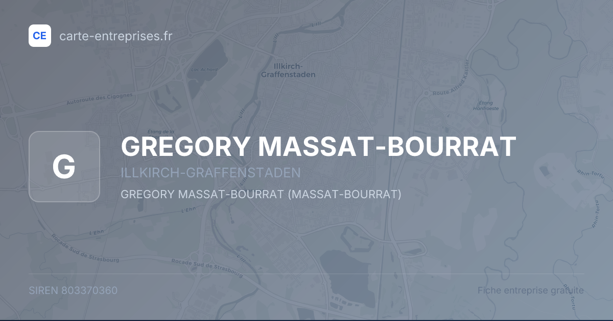 GREGORY MASSAT-BOURRAT — 803370360 — fiche entreprise