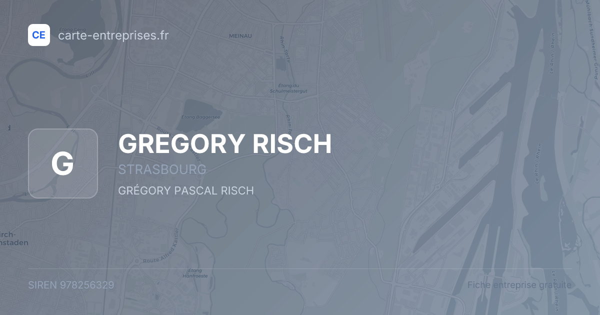 GREGORY RISCH — 978256329 — fiche entreprise