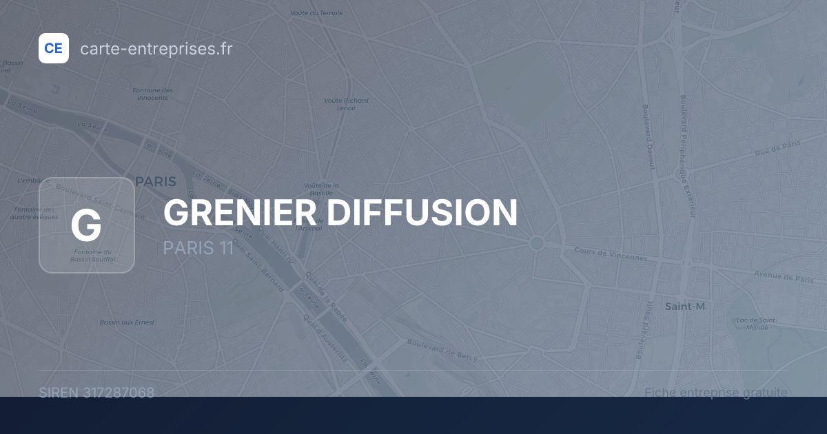 GRENIER DIFFUSION — 317287068 — fiche entreprise