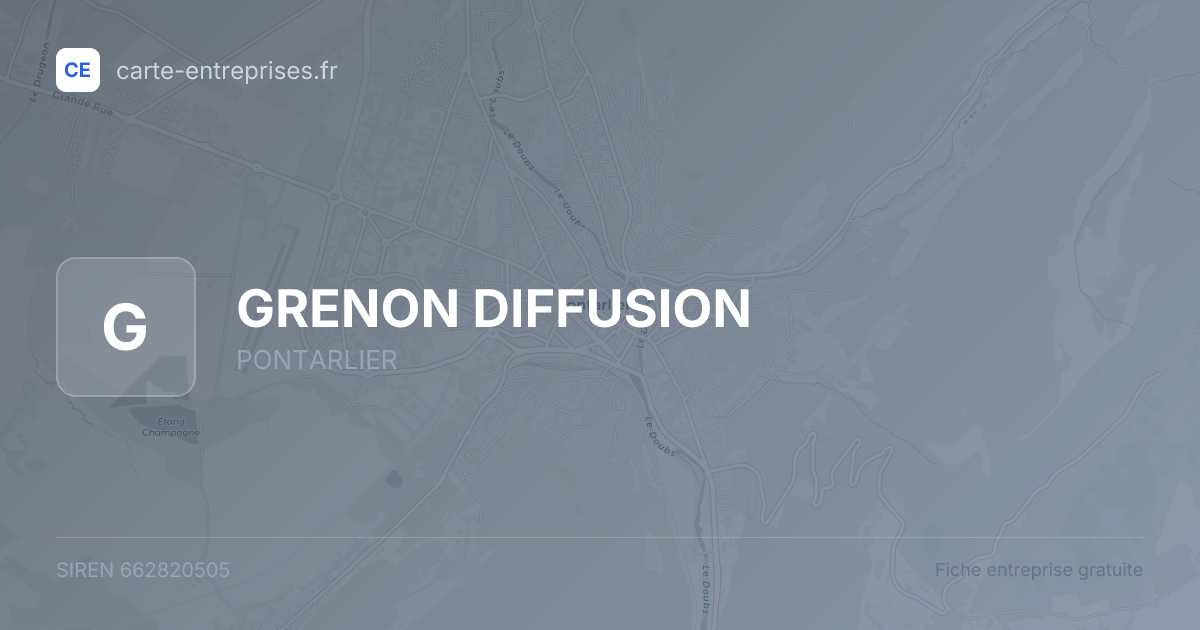 GRENON DIFFUSION — 662820505 — fiche entreprise