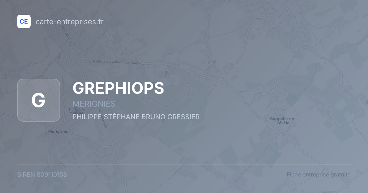 GREPHIOPS — 809110158 — fiche entreprise