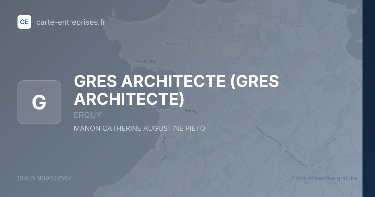 GRES ARCHITECTE — 909027567 — fiche entreprise