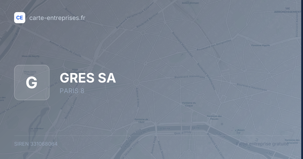 GRES SA — 331068064 — fiche entreprise