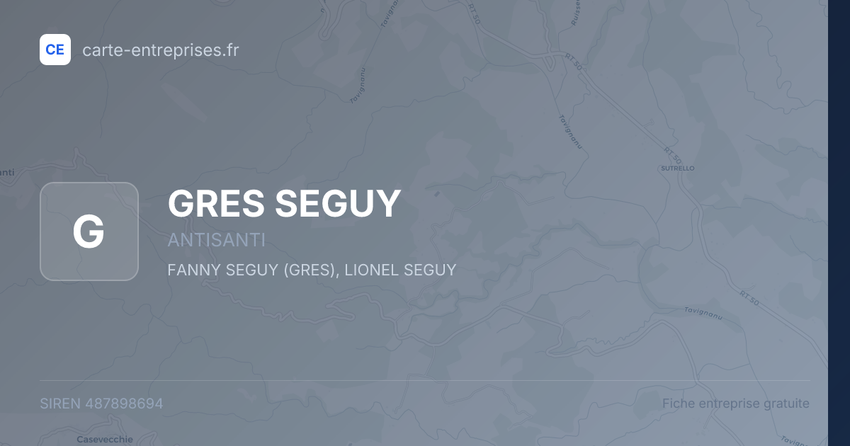 GRES SEGUY — 487898694 — fiche entreprise