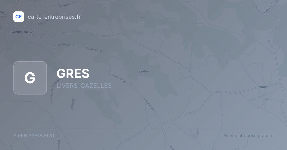 GRES — 395182629 — fiche entreprise