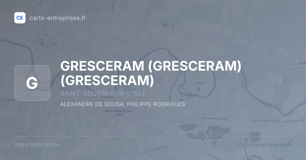 GRESCERAM (GRESCERAM) (GRESCERAM) — 908638604 — fiche entreprise