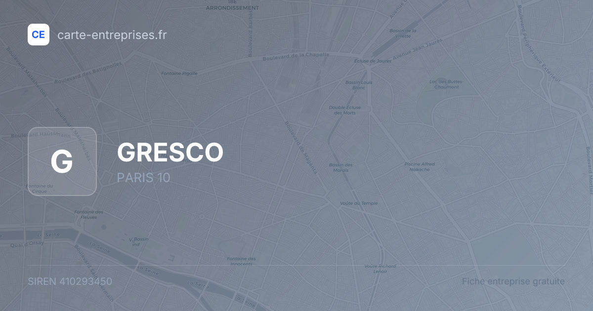 GRESCO — 410293450 — fiche entreprise