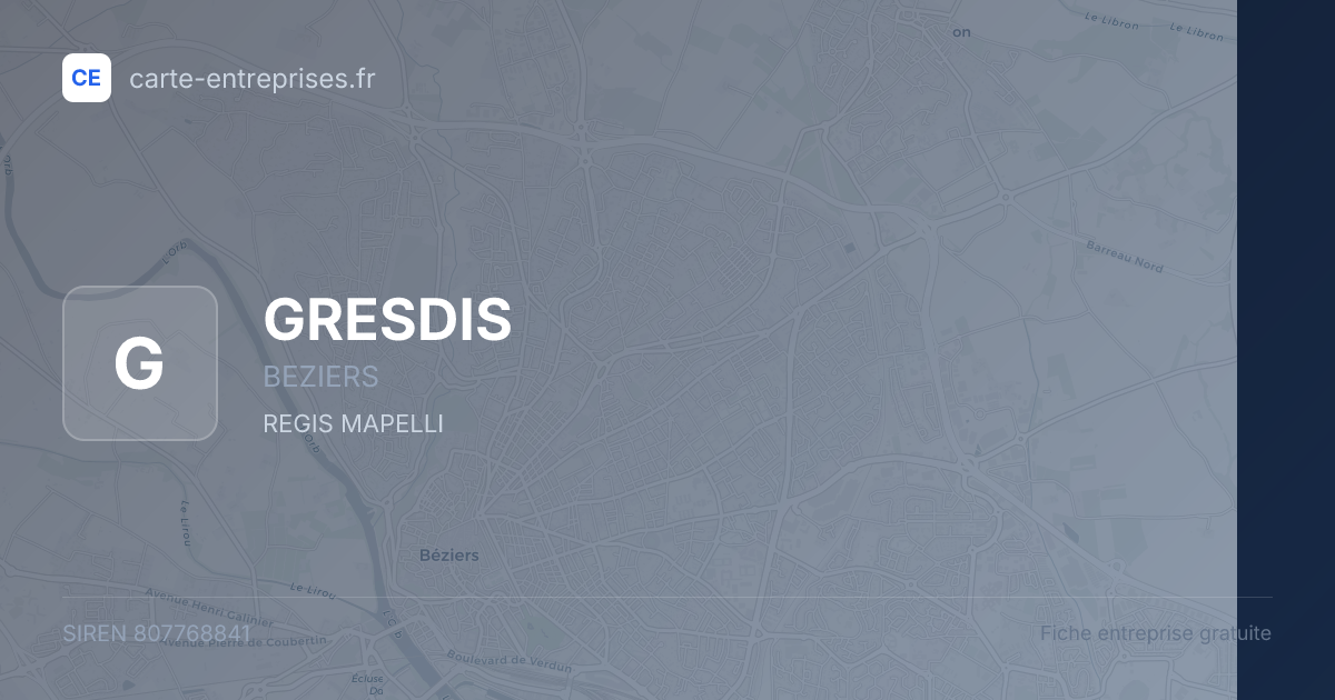 GRESDIS — 807768841 — fiche entreprise