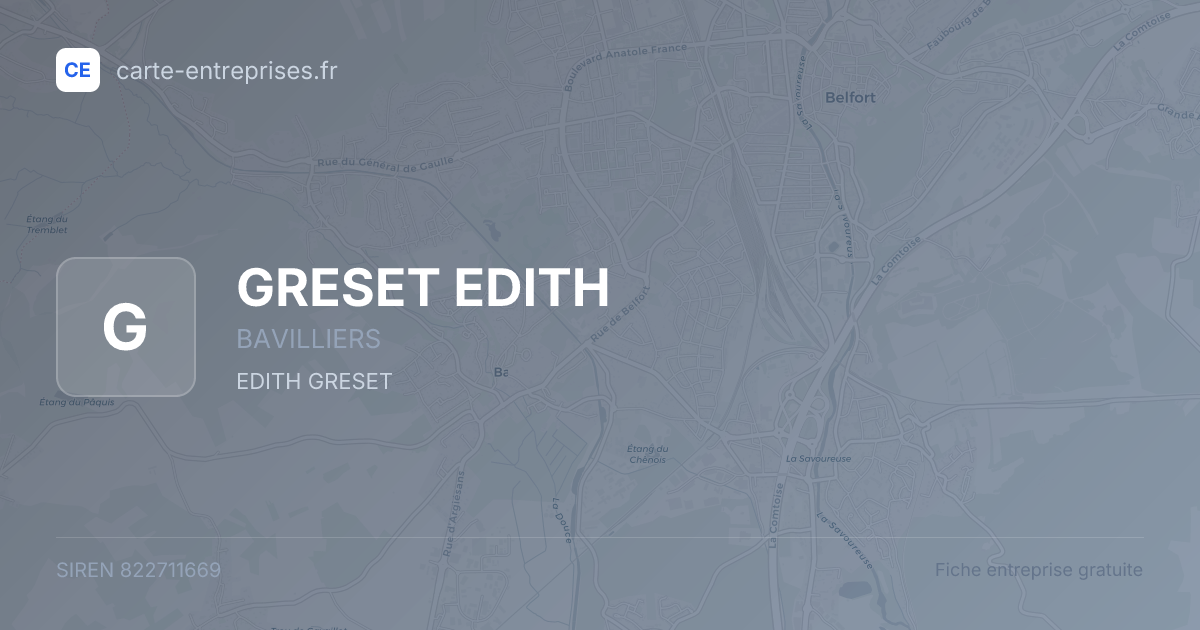 GRESET EDITH — 822711669 — fiche entreprise