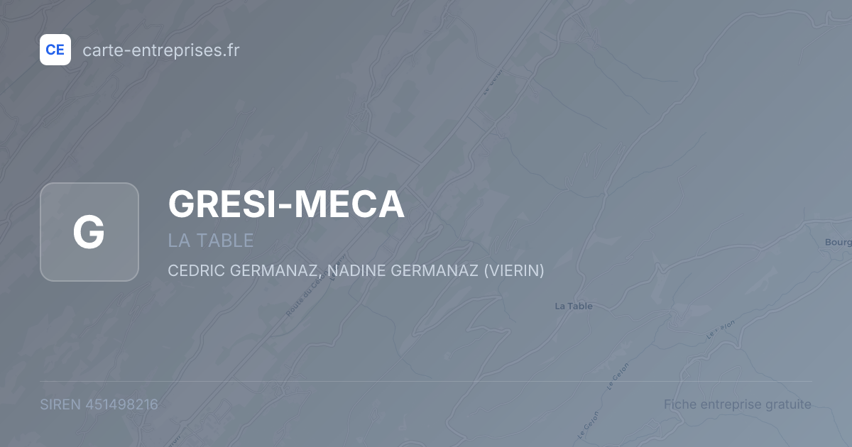 GRESI-MECA — 451498216 — fiche entreprise