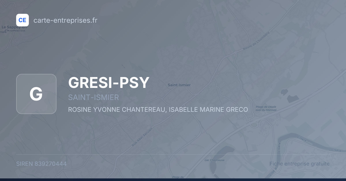 GRESI-PSY — 839270444 — fiche entreprise