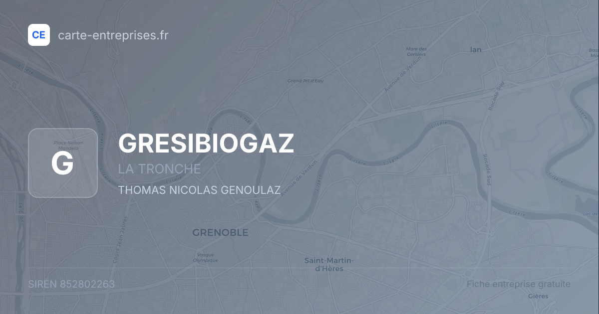 GRESIBIOGAZ — 852802263 — fiche entreprise
