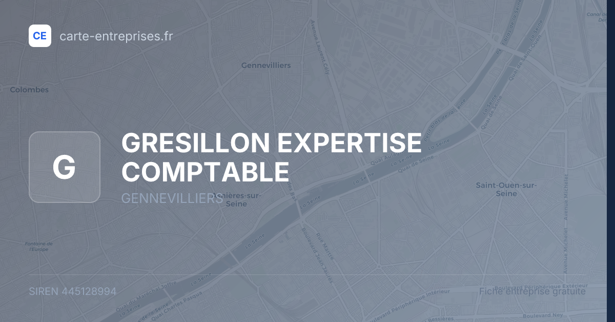 GRESILLON EXPERTISE COMPTABLE — 445128994 — fiche entreprise