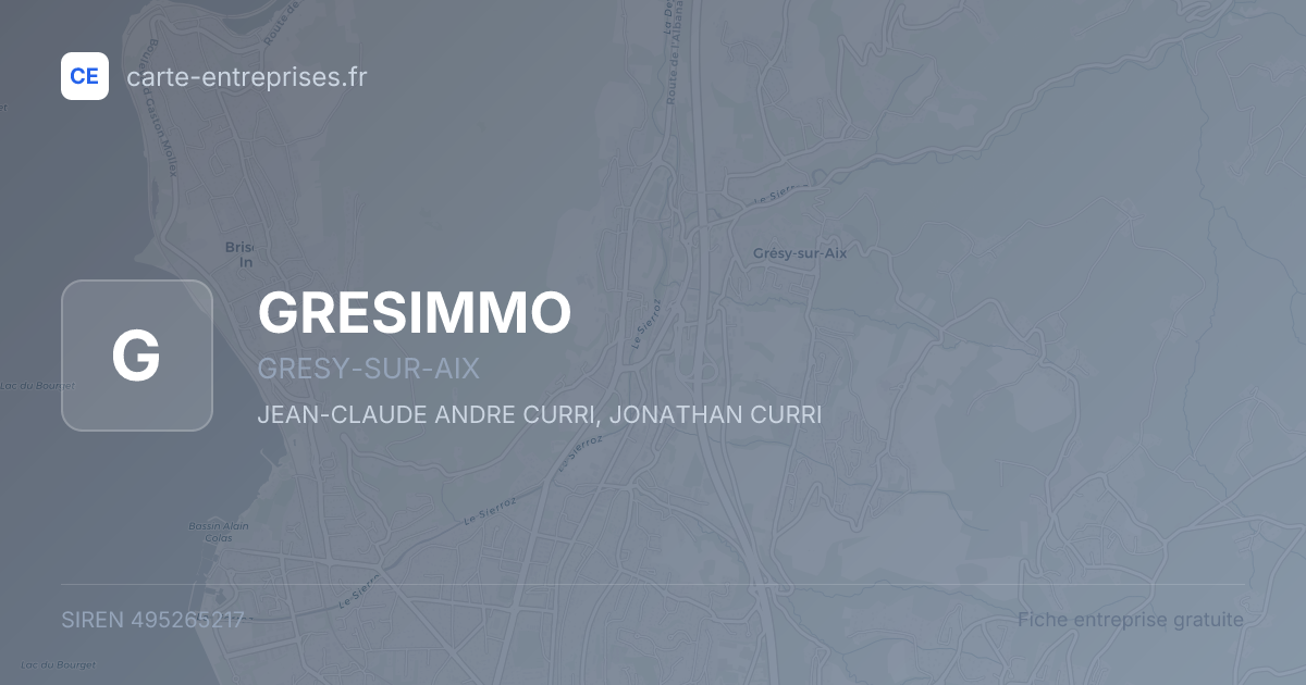 GRESIMMO — 495265217 — fiche entreprise