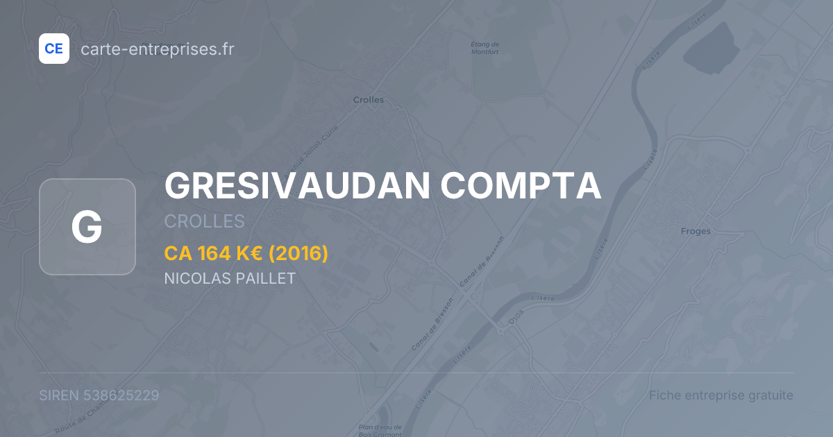 GRESIVAUDAN COMPTA — 538625229 — fiche entreprise