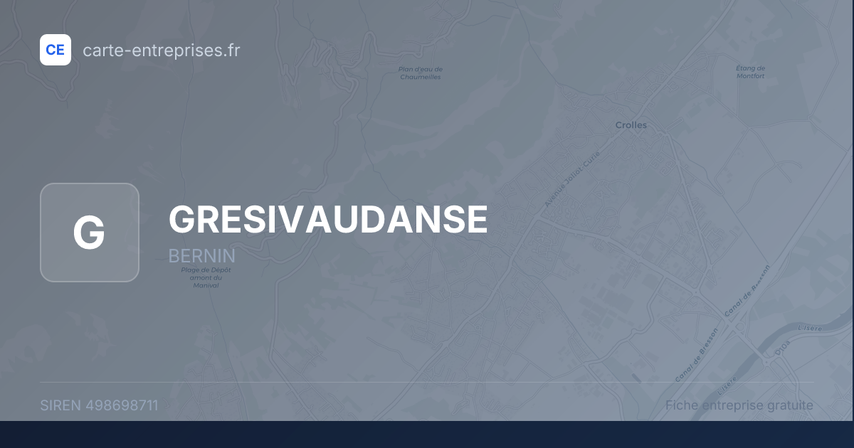 GRESIVAUDANSE — 498698711 — fiche entreprise