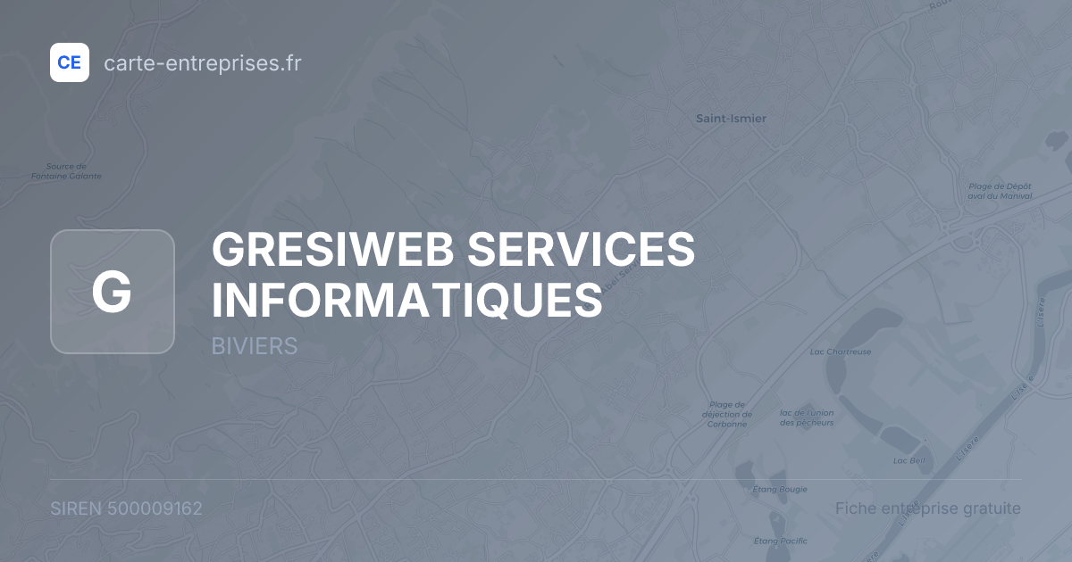 GRESIWEB SERVICES INFORMATIQUES — 500009162 — fiche entreprise