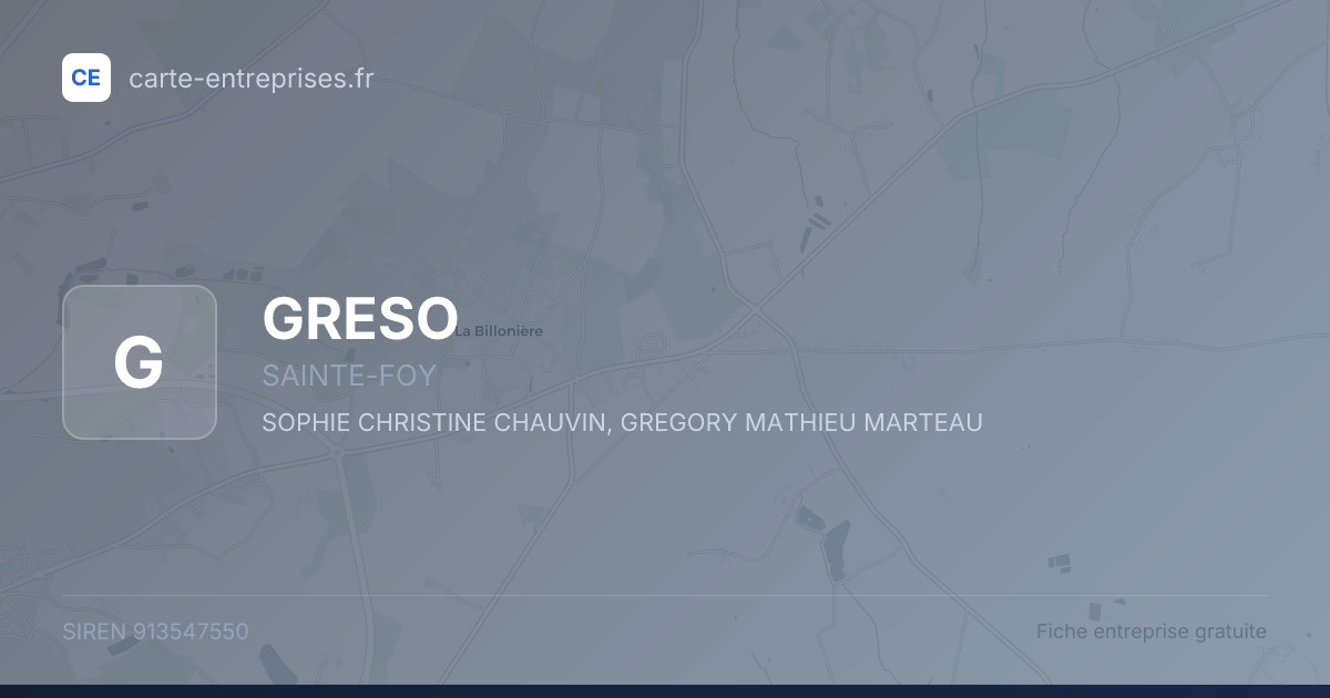 GRESO — 913547550 — fiche entreprise