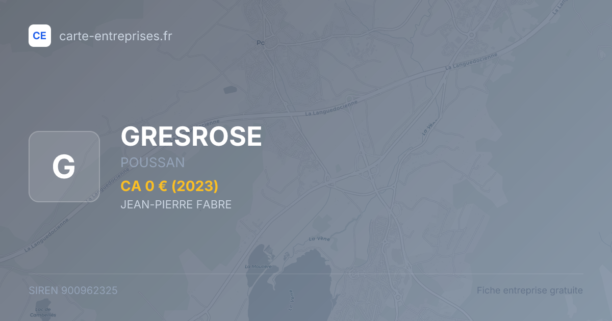 GRESROSE — 900962325 — fiche entreprise