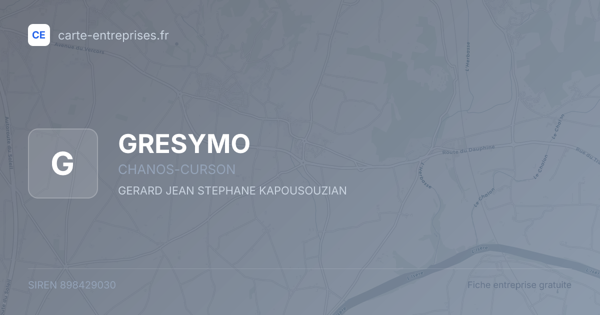 GRESYMO — 898429030 — fiche entreprise