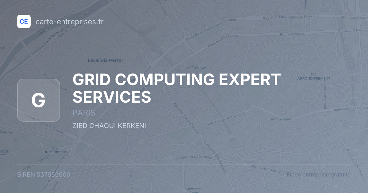 GRID COMPUTING EXPERT SERVICES — 537959900 — fiche entreprise