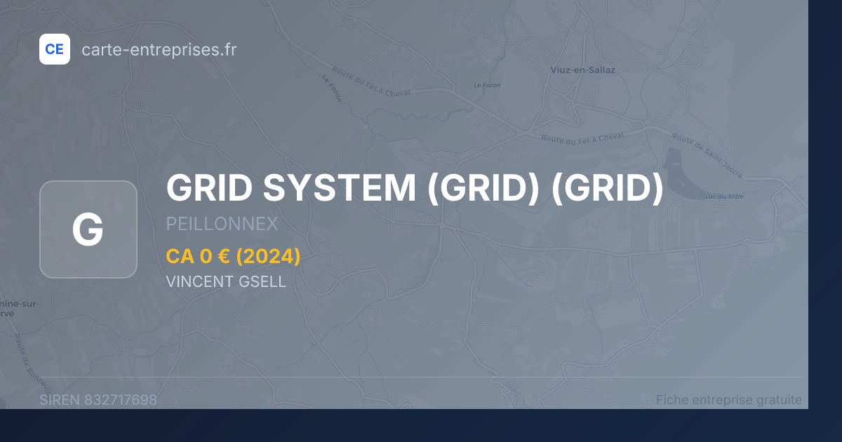 GRID SYSTEM (GRID) (GRID) — 832717698 — fiche entreprise