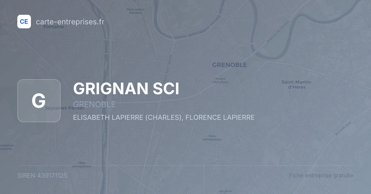 GRIGNAN SCI — 439171125 — fiche entreprise