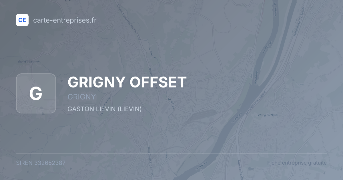 GRIGNY OFFSET — 332652387 — fiche entreprise