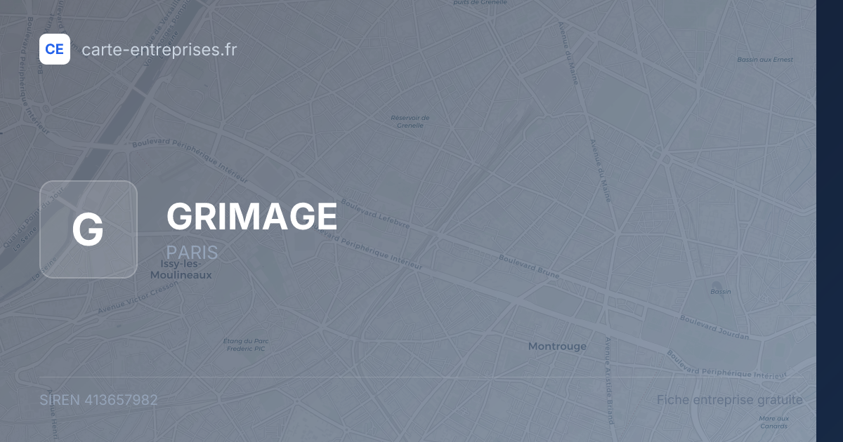GRIMAGE — 413657982 — fiche entreprise