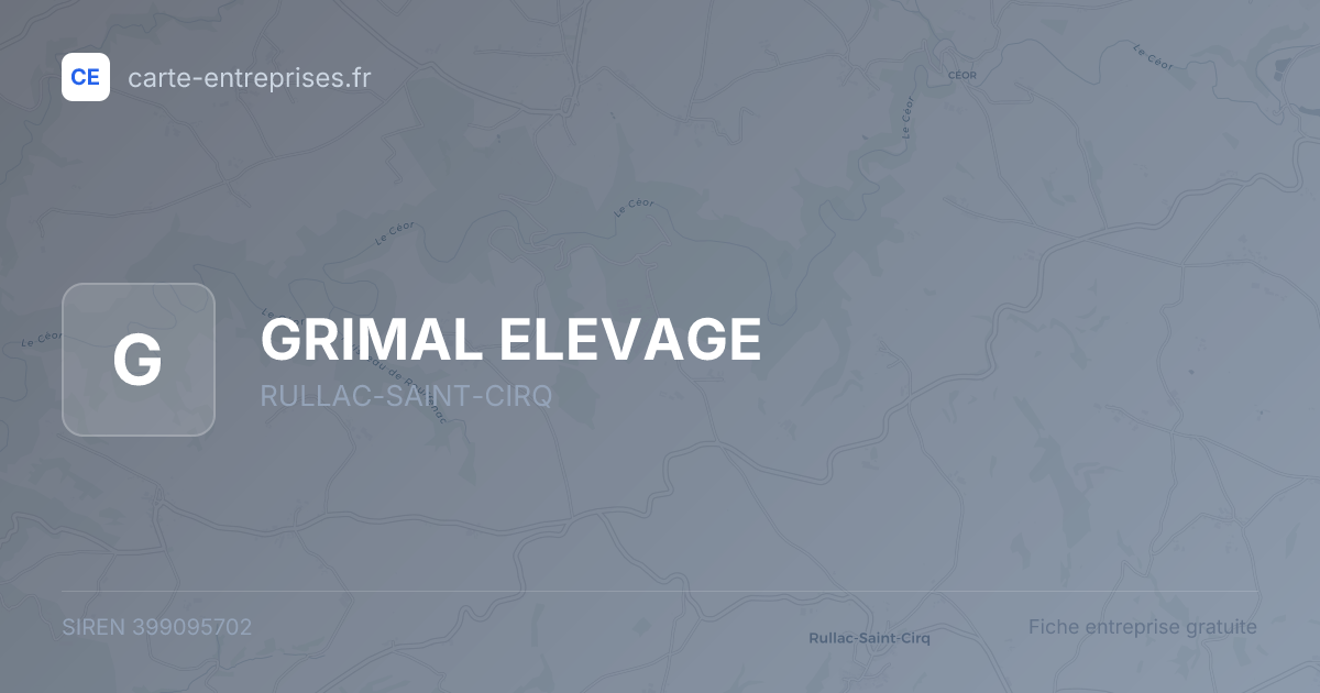 GRIMAL ELEVAGE — 399095702 — fiche entreprise