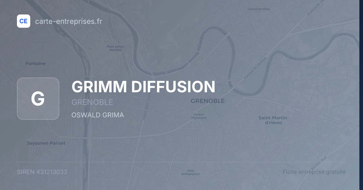 GRIMM DIFFUSION — 431213032 — fiche entreprise