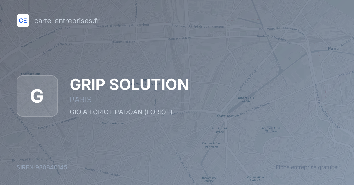 GRIP SOLUTION — 930840145 — fiche entreprise