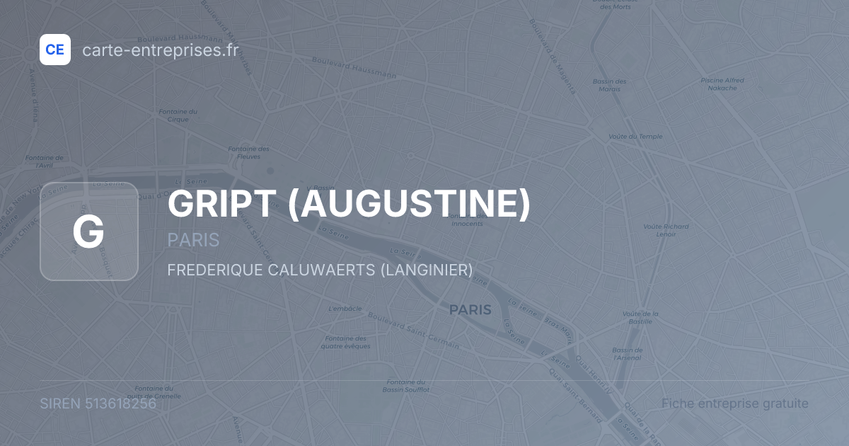 GRIPT (AUGUSTINE) — 513618256 — fiche entreprise