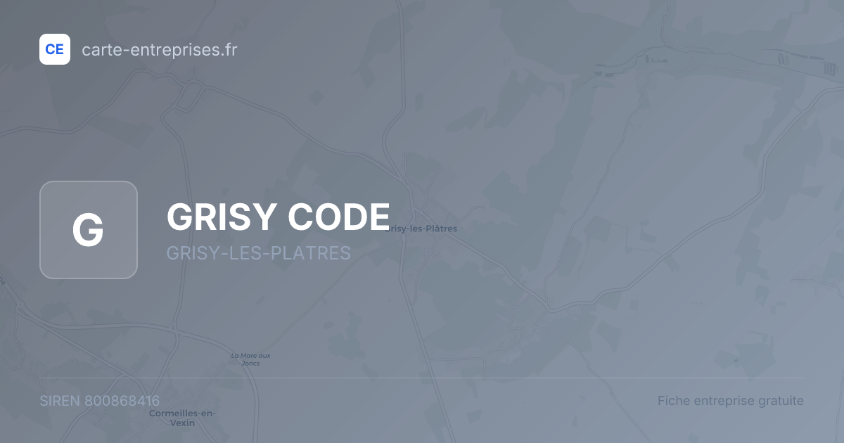 GRISY CODE — 800868416 — fiche entreprise