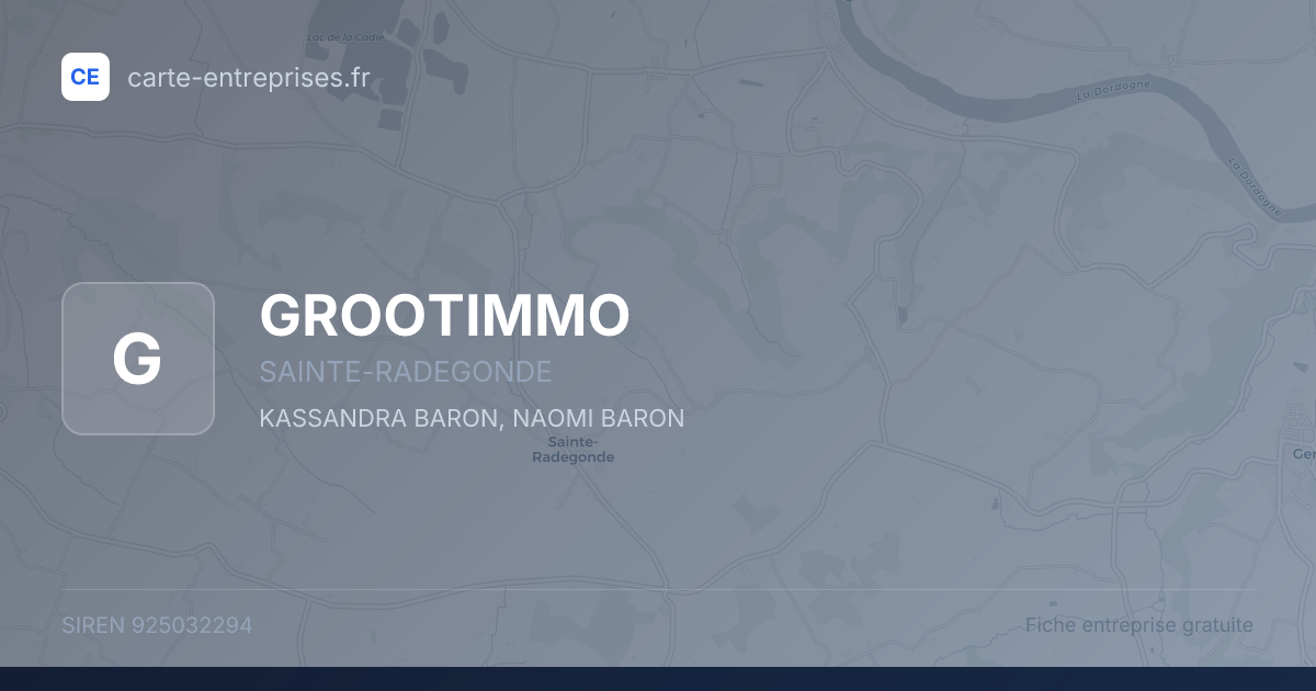 GROOTIMMO — 925032294 — fiche entreprise