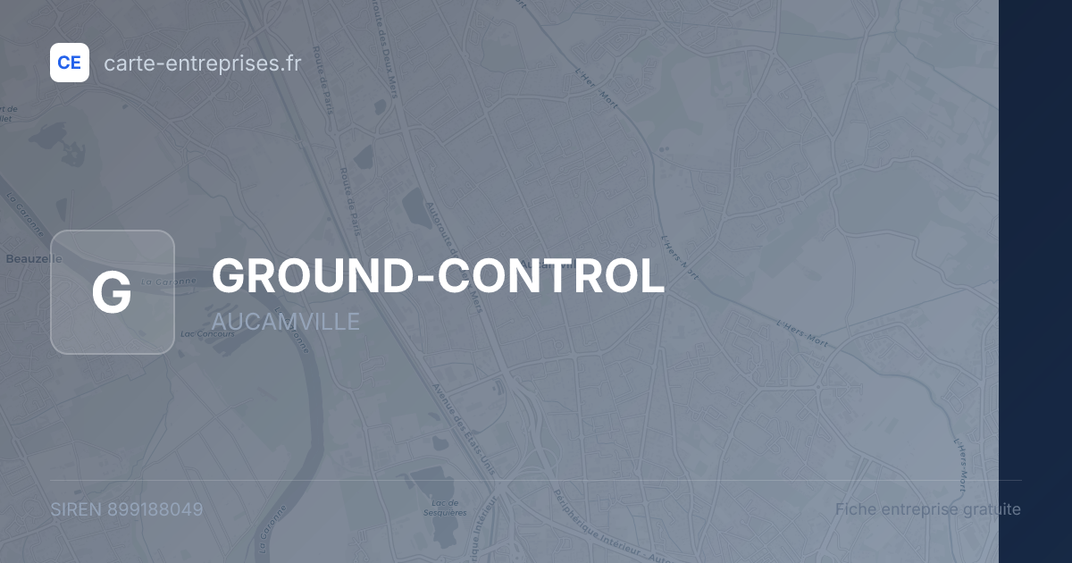 GROUND-CONTROL — 899188049 — fiche entreprise