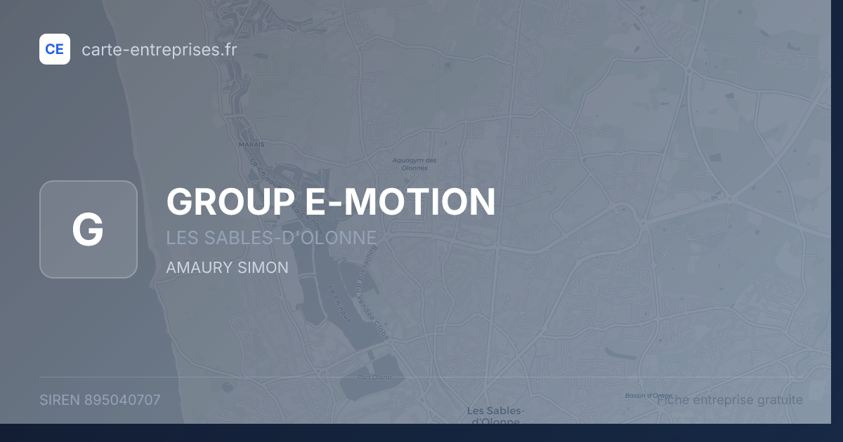 GROUP E-MOTION — 895040707 — fiche entreprise