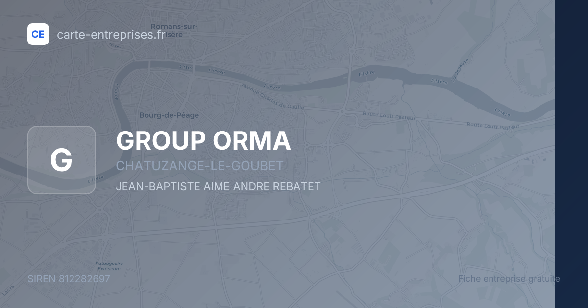 GROUP ORMA — 812282697 — fiche entreprise