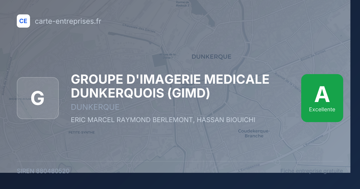 GROUPE D'IMAGERIE MEDICALE DUNKERQUOIS (GIMD) — 880480520 — fiche entreprise
