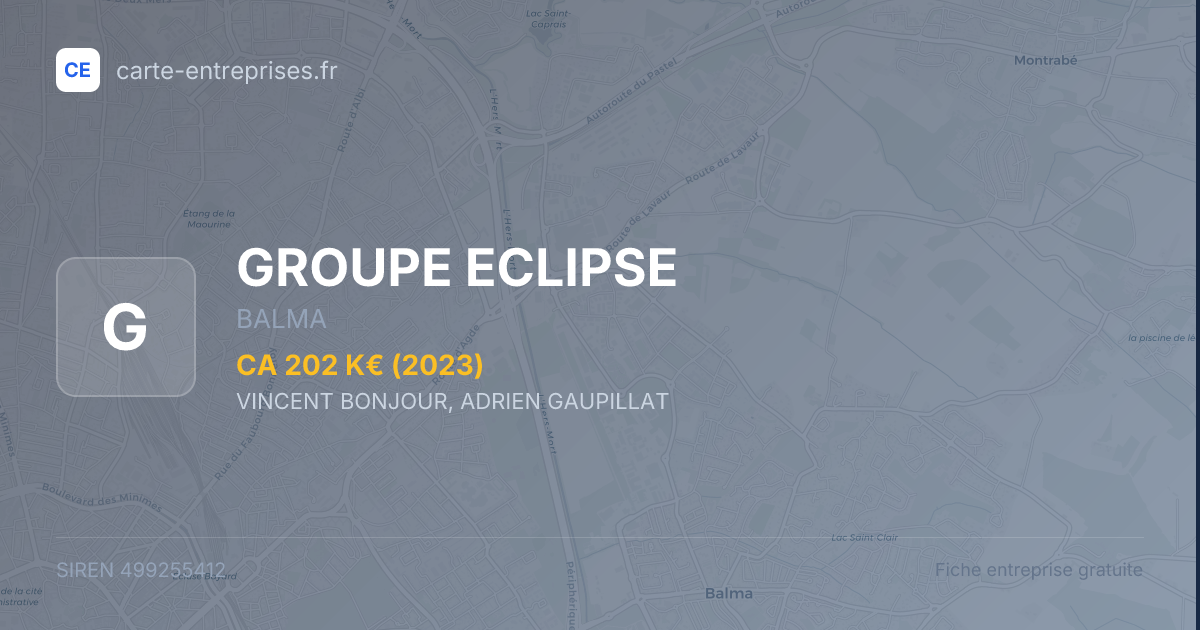 GROUPE ECLIPSE — 499255412 — fiche entreprise