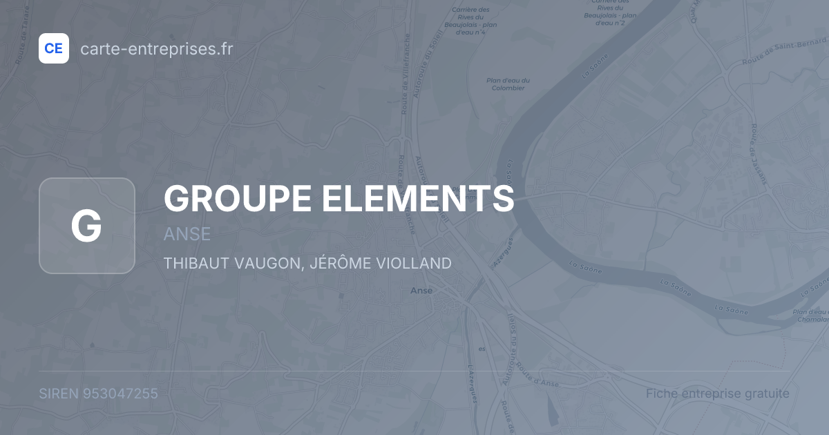 GROUPE ELEMENTS — 953047255 — fiche entreprise