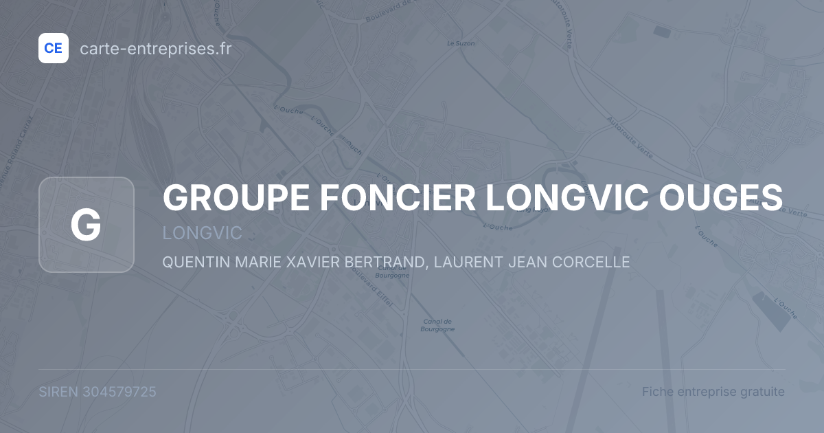 GROUPE FONCIER LONGVIC OUGES — 304579725 — fiche entreprise