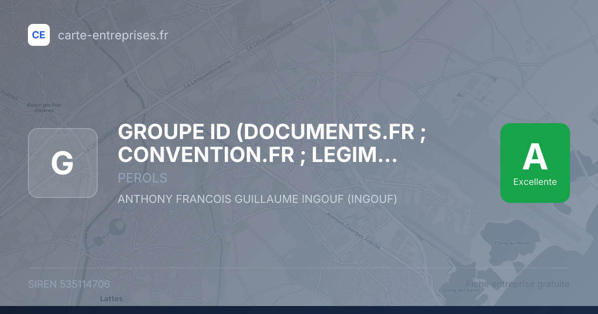 GROUPE ID (DOCUMENTS.FR ; CONVENTION.FR ; LEGIMEDIA ; LEGIMEDIA.FR ; EDITIONS LEGIMEDIA) — 535114706 — fiche entreprise
