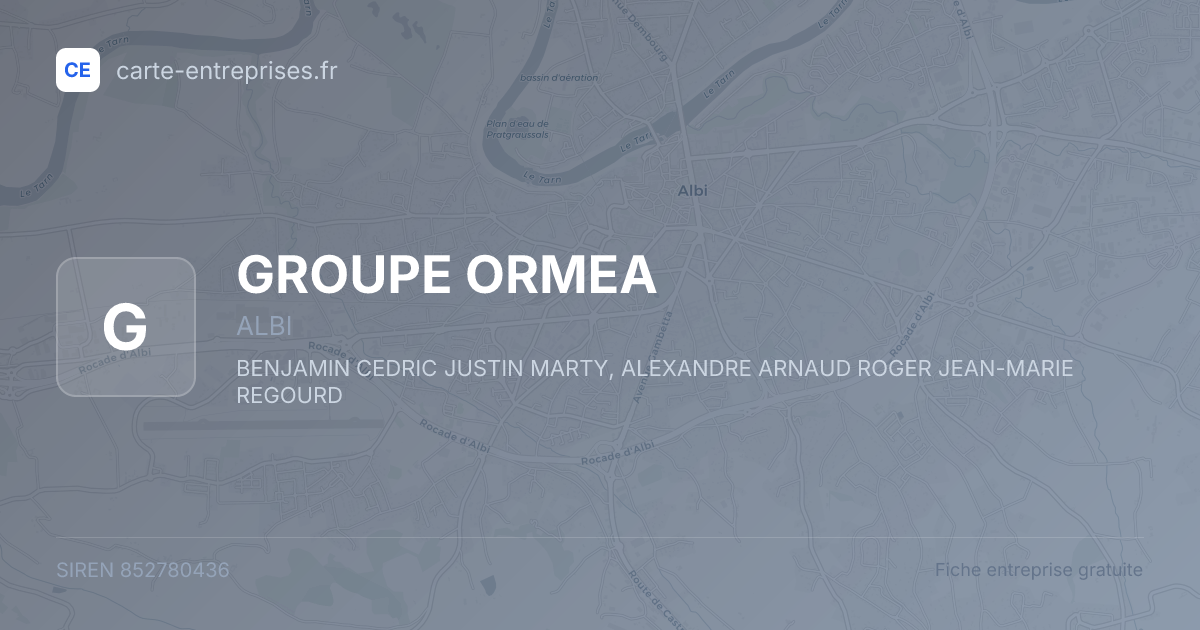 GROUPE ORMEA — 852780436 — fiche entreprise