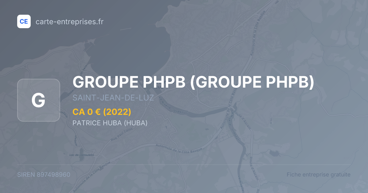 GROUPE PHPB — 897498960 — fiche entreprise
