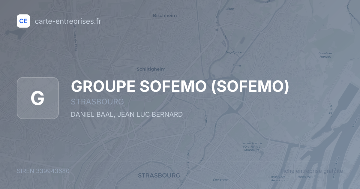 GROUPE SOFEMO (SOFEMO) — 339943680 — fiche entreprise