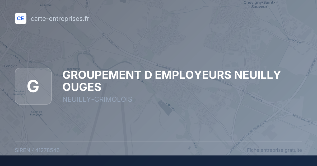 GROUPEMENT D EMPLOYEURS NEUILLY OUGES — 441278546 — fiche entreprise