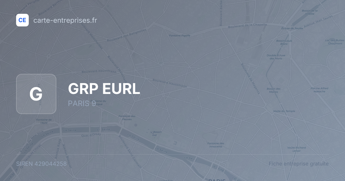 GRP EURL — 429044258 — fiche entreprise