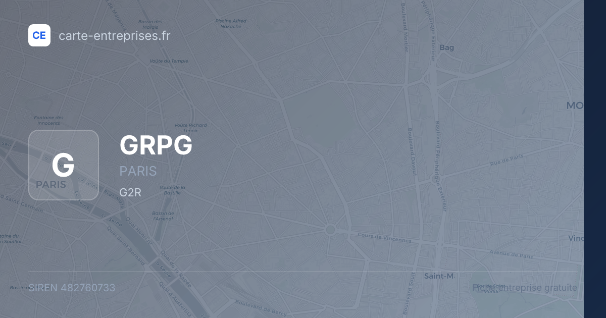 GRPG — 482760733 — fiche entreprise