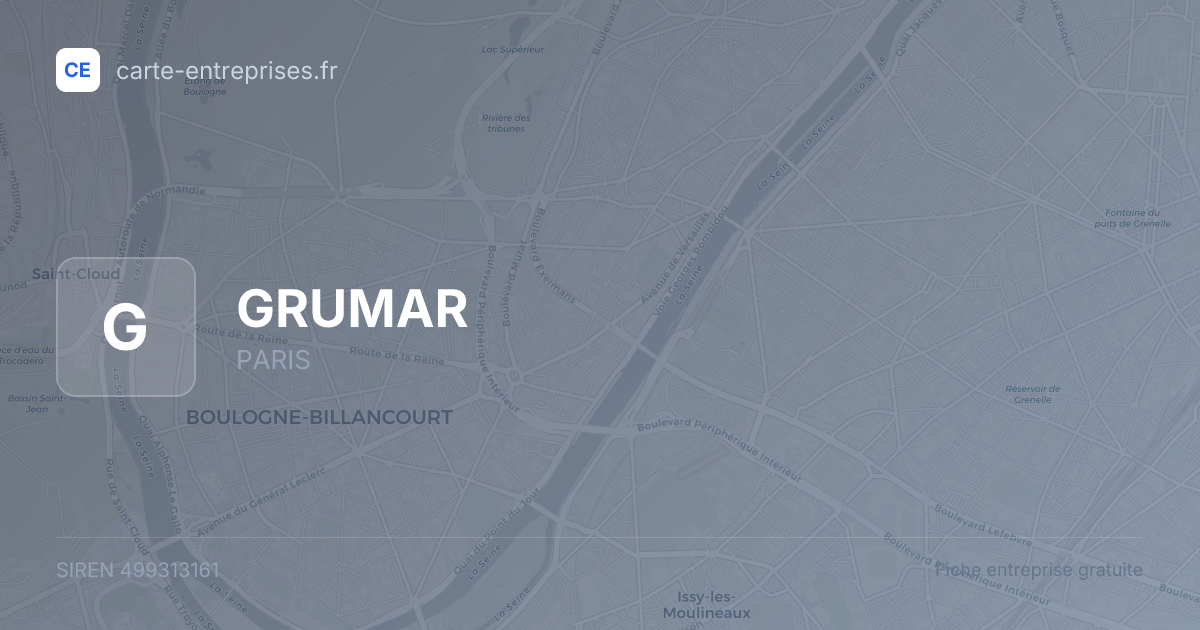 GRUMAR — 499313161 — fiche entreprise